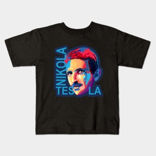 nikola tesla portrait Kids T-Shirt